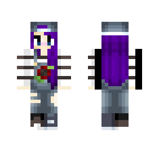 purple hair girl - Color Haired Girls Minecraft Skins - image 2