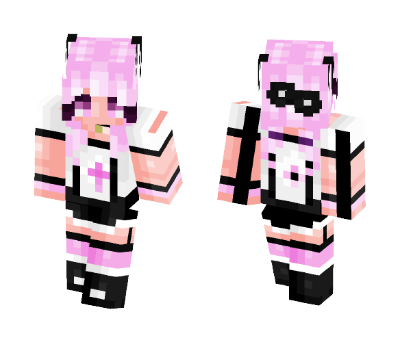 Pixel || Pink cotton candy - Female Minecraft Skins - image 1