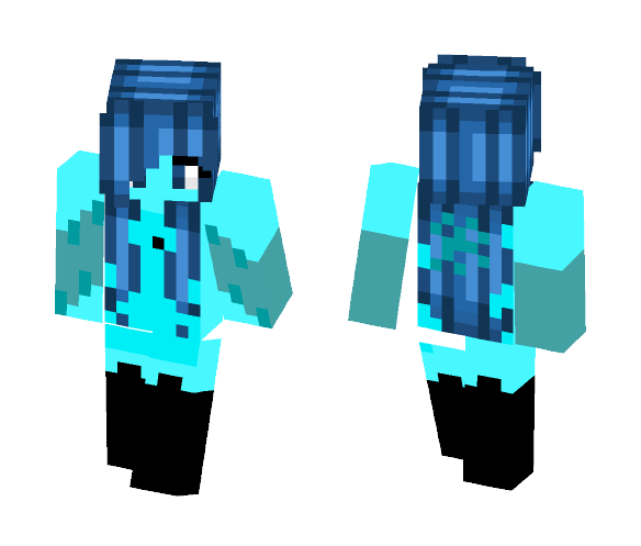 Cyan Diamond - Female Minecraft Skins - image 1