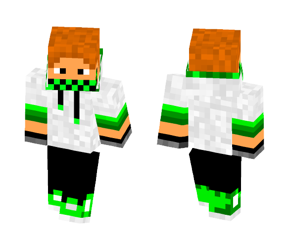 The Green And White Shirt Boy - Boy Minecraft Skins - image 1