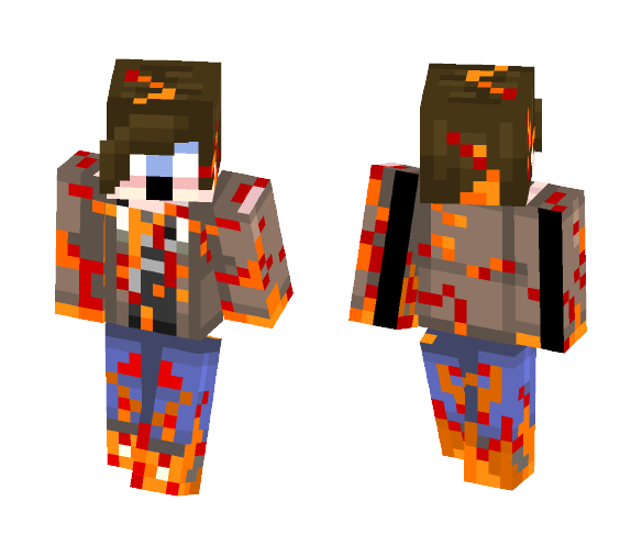 a burning pootis - Male Minecraft Skins - image 1