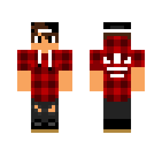 Red Plaid Adidas Boy - Boy Minecraft Skins - image 2