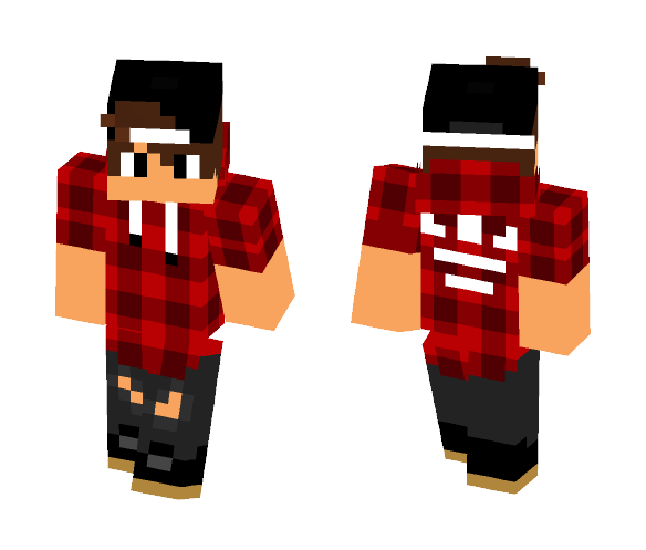 Red Plaid Adidas Boy - Boy Minecraft Skins - image 1
