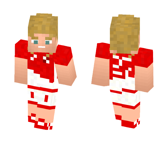 Football skin (Team:AS Monaco) - Male Minecraft Skins - image 1