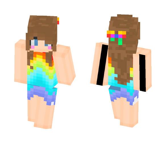 Rainbow Girl - The Unstoppables - Girl Minecraft Skins - image 1