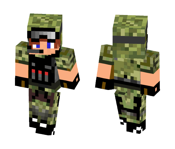 Army girl w/ helmet - Girl Minecraft Skins - image 1