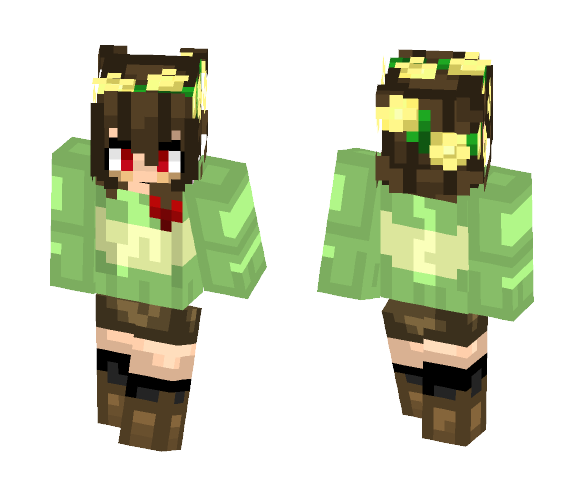 Chara (Female) - Undertale - Female Minecraft Skins - image 1