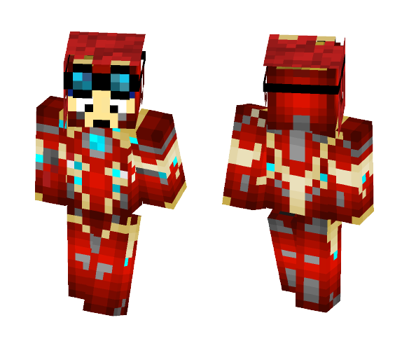 Dan TDM on iron man suit - Iron Man Minecraft Skins - image 1