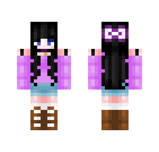 Pixel || lavender flowers - Female Minecraft Skins - image 2