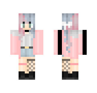 Rose et bleu - Female Minecraft Skins - image 2