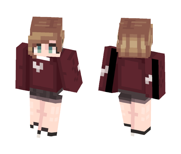 Wearing hearts on your sleeves - Female Minecraft Skins - image 1