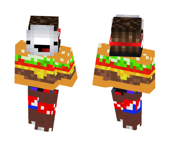 Burger with Boy in it - Boy Minecraft Skins - image 1