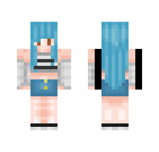 Blue Hair Beauty - Female Minecraft Skins - image 2