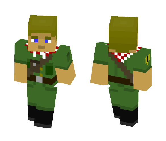 WW2 German Soldier (No Helmet) - Male Minecraft Skins - image 1
