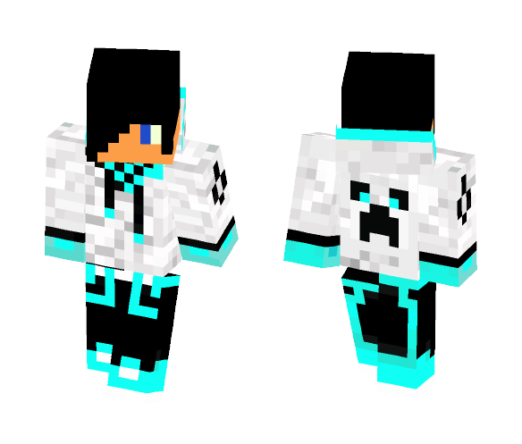 Download Blue Cool Boy With Creeper Shirt Minecraft Skin For Free Superminecraftskins