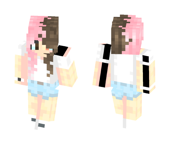 Two colored hair - Female Minecraft Skins - image 1