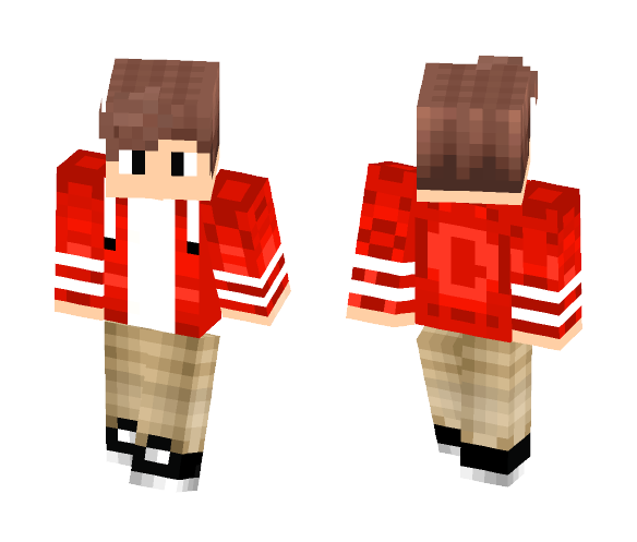 red hoodie - Male Minecraft Skins - image 1
