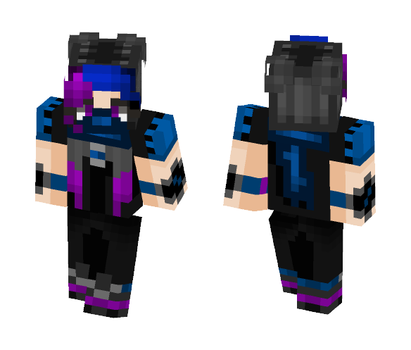 Purple and Blue Ninja girl - Girl Minecraft Skins - image 1