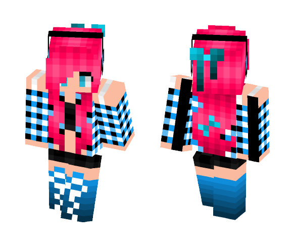 Cool Blue-ish girl - Girl Minecraft Skins - image 1