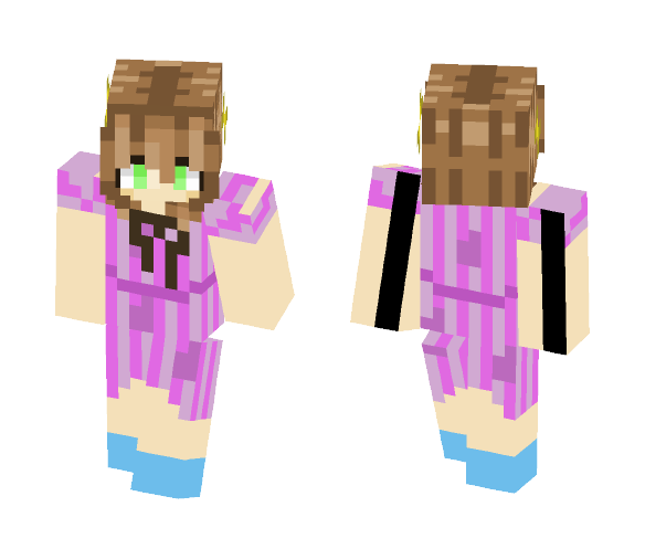 Purple dress with music notes - Female Minecraft Skins - image 1