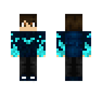 Teal Flames - Male Minecraft Skins - image 2