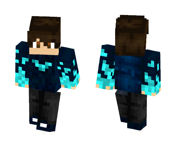 Teal Flames - Male Minecraft Skins - image 1