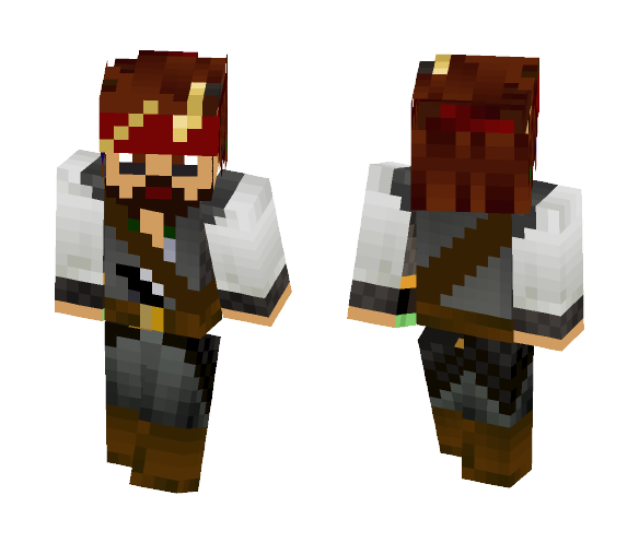 Pirate Jack Sparrow - Male Minecraft Skins - image 1
