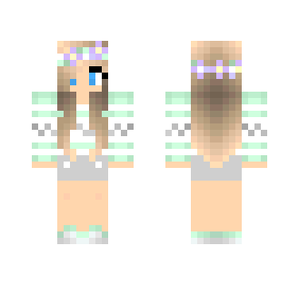 Cute Flower Crown Girl - Cute Girls Minecraft Skins - image 2