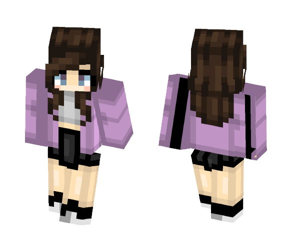 Grape Grunge - Female Minecraft Skins - image 1