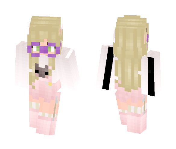 remake! blonde w/ purple glasses - Female Minecraft Skins - image 1