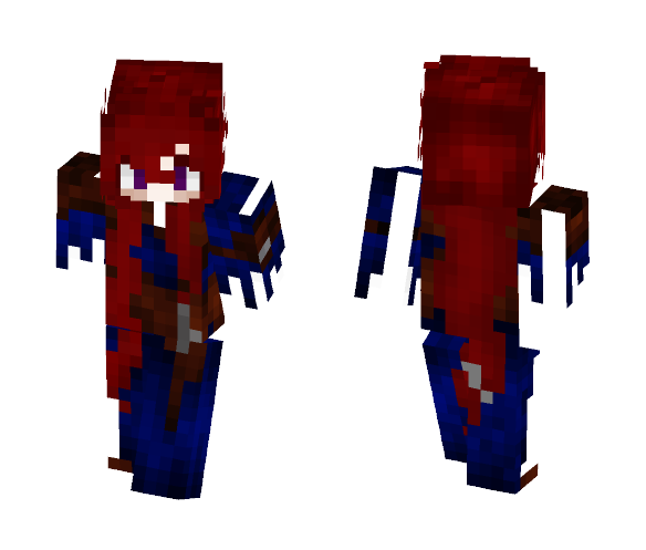 [RP] Shizen Médieval blue dress - Female Minecraft Skins - image 1