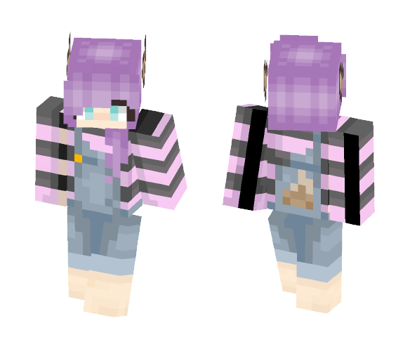 Pastel Overalls - Female Minecraft Skins - image 1
