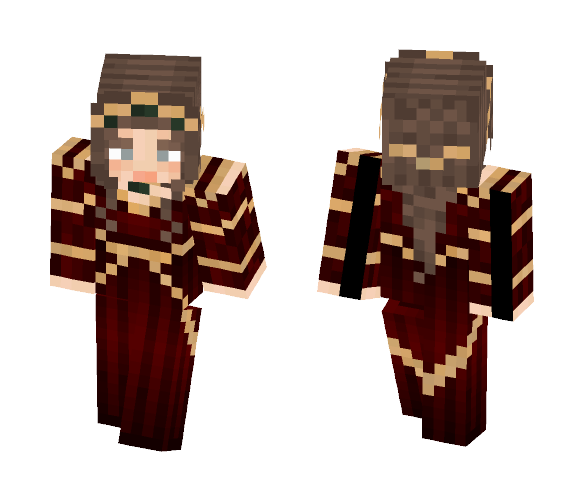 Laila de Savin in a Red Gown (Lotc) - Female Minecraft Skins - image 1