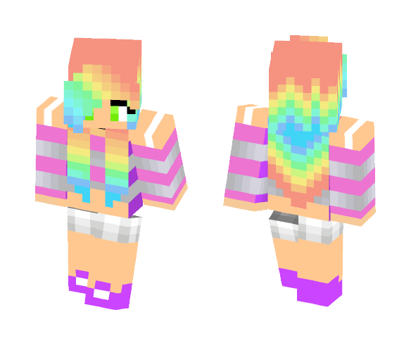 Adorbs and rainbow - Female Minecraft Skins - image 1