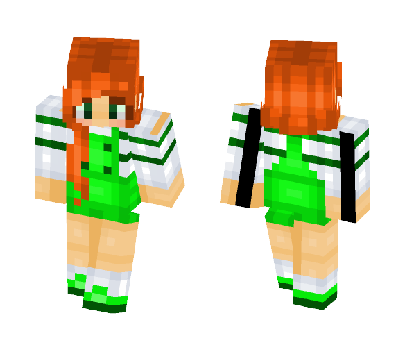 Green Farmer Girl - Girl Minecraft Skins - image 1