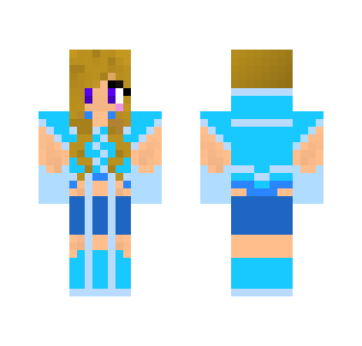 Blue Hoodie - Female Minecraft Skins - image 2