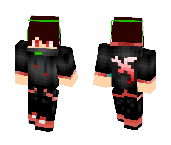 Red Dragon With Headset - Male Minecraft Skins - image 1
