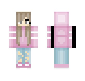 Pink Hoodie Girl - Girl Minecraft Skins - image 2