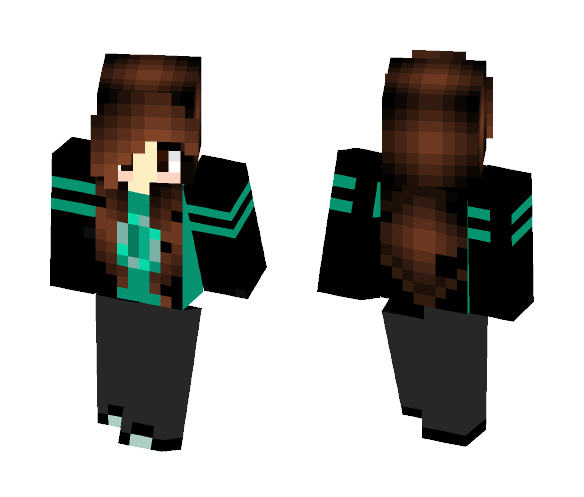 Slytherin Cardigan - Female Minecraft Skins - image 1