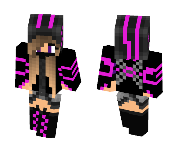Purple Jacket Girl - Girl Minecraft Skins - image 1