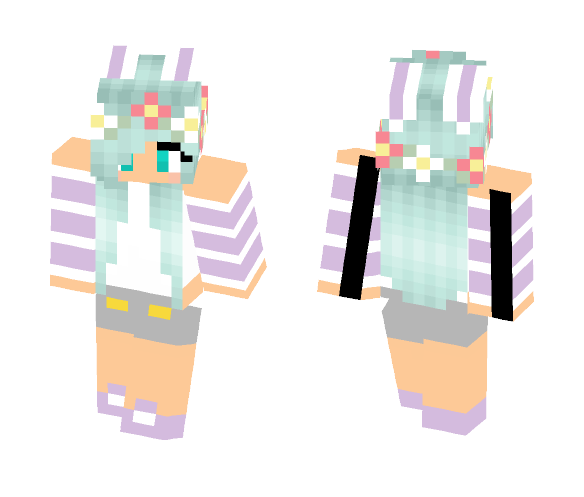 Summer Girl w/ bunny ears - Girl Minecraft Skins - image 1