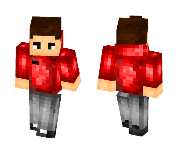 Red Hoodie - Male Minecraft Skins - image 1