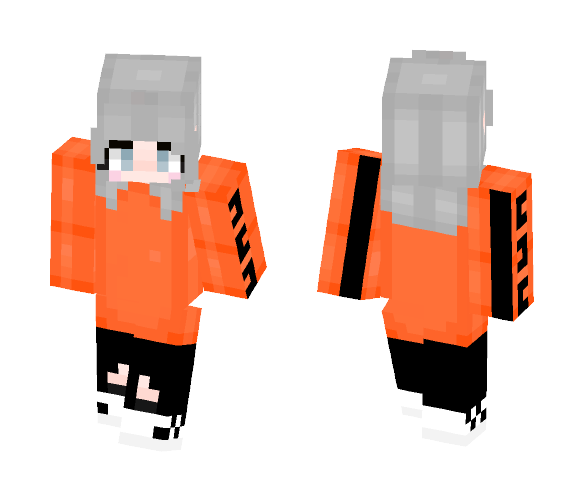 Orange Oversized Shirt~ - Female Minecraft Skins - image 1