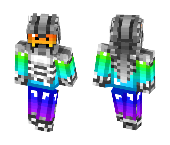 Rainbow in battle amour - Male Minecraft Skins - image 1