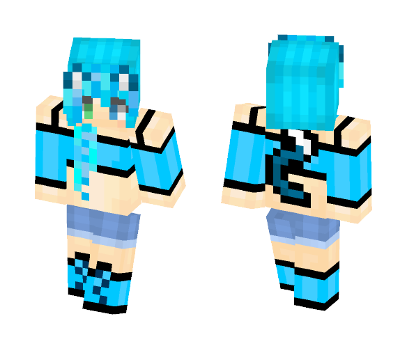 Blue Neko Girl - Girl Minecraft Skins - image 1