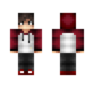 Red n' White Hoodie, Teen boy - Boy Minecraft Skins - image 2