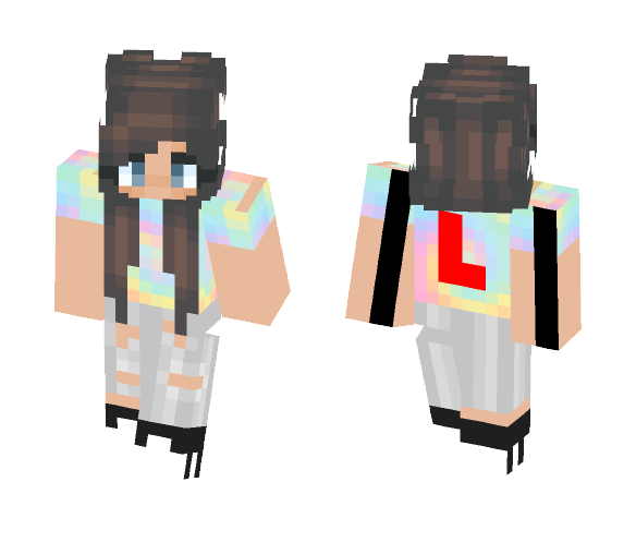 Tie-Dye Girl Version - Girl Minecraft Skins - image 1