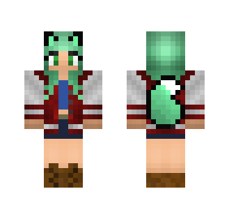 Mint Fox Girl In A Jersey - Girl Minecraft Skins - image 2