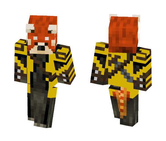 Red Panda hunter (yellow) - Male Minecraft Skins - image 1