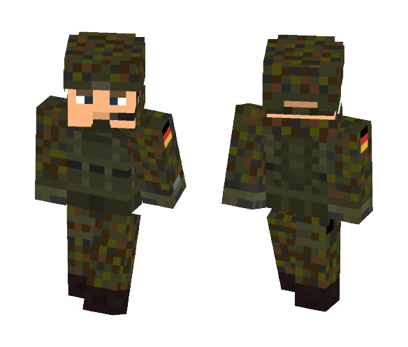 German Bundeswehr (Flecktarn) - Male Minecraft Skins - image 1